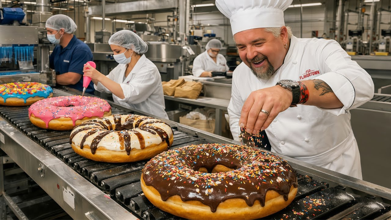 Inside the Donut Factory with Guy Fieri: Why Donuts Are So Addictive in America (Full Process)