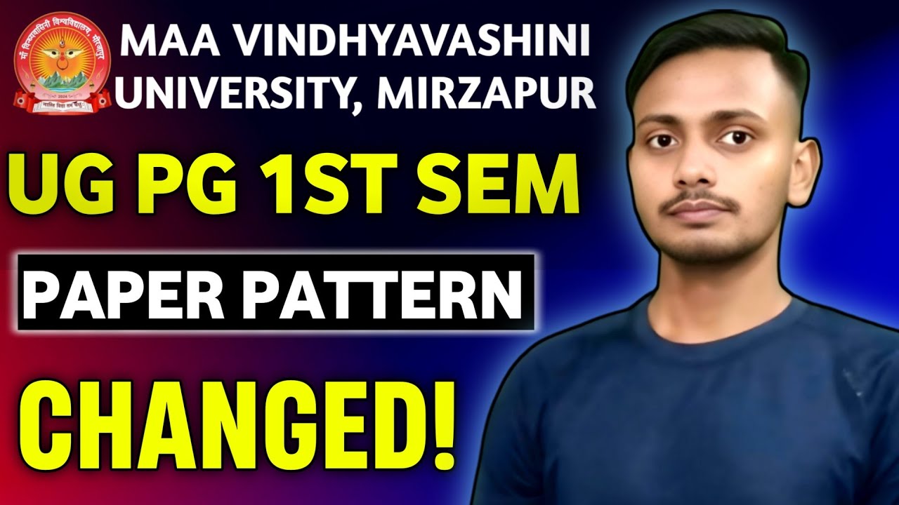 MVVU Paper Pattern Changed! | UG and PG 1st Semester Paper Pattern Changed 2024 | B.A. B.Sc. B.Com
