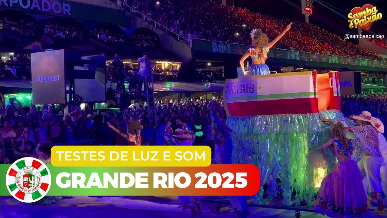 Grande Rio 2025 Ao Vivo | Teste de Luz e Som (4K) Completo