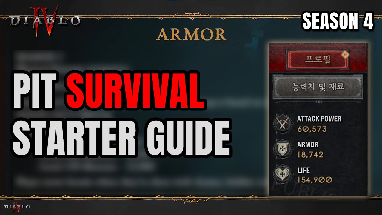 Pit Starter Survival Guide & Armor, Res, DR, Life Explanation for Season 4! Diablo 4