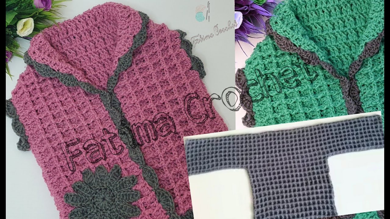 كروشيه فيست شتوى بقطعة واحدة/ بلوفر سهل وسريع للمبتدئين | crochet easy vest