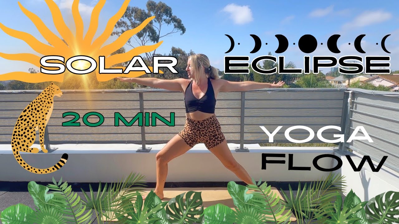 20 Min Solar Eclipse Yoga Flow to TRANSFORM! | Nadi Shodhana Pranayama Breath | Solar Visualization