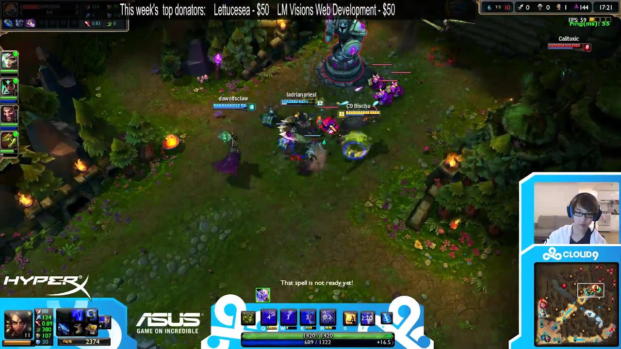 C9 Bischu Nidalee vs Zed [Diamond 1 Ranked solo queue mid