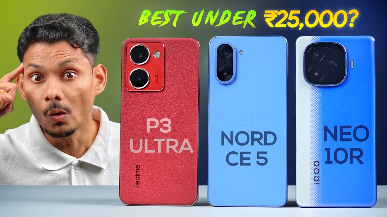 Realme P3 Ultra vs OnePlus Nord CE 5 vs IQOO Neo 10R - Full Comparison!