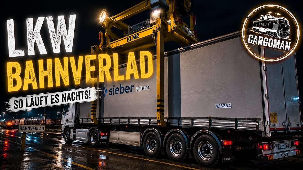 LKW Bahnverlad – Trailer auf der Schiene 🚛🚂