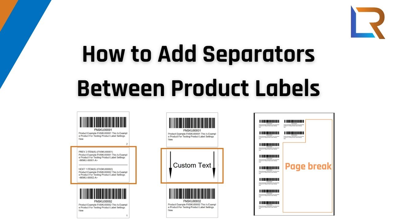 How to Add Separator Between Amazon Product Labels