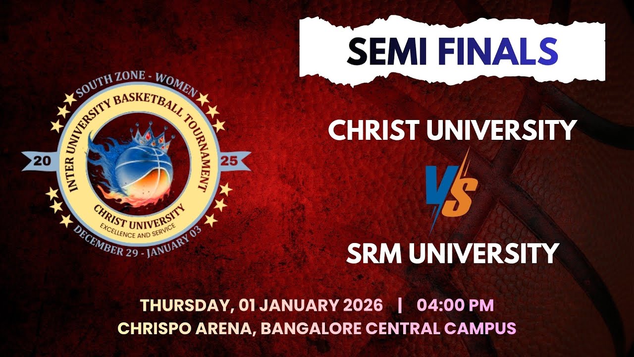 SRM University V/S Christ University | South Zone Inter-University Women's Basketball Tournament 25