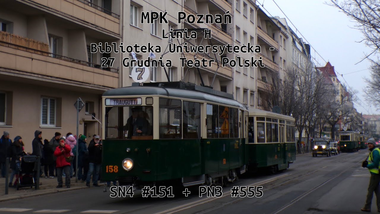 MPK Poznań - SN4 #151 + PN3 #555 - Linia H