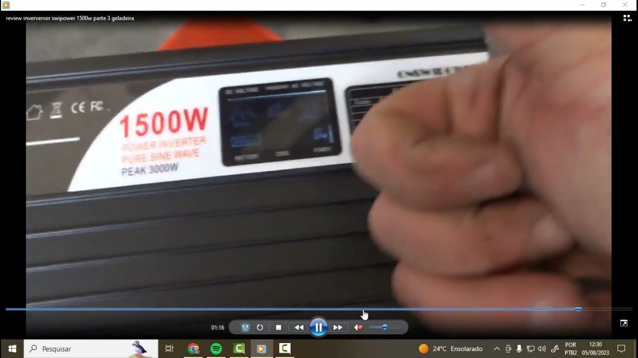 REVIEW INVERSOR SWIPOWER 1500WATTS REAIS COM TESTES GELADEIRA,SECADOR,VENTILADOR