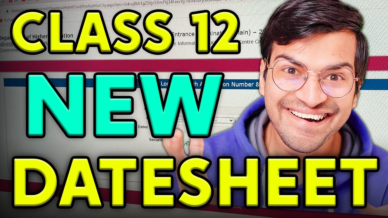 NEW DATESHEET from CBSE for CLASS 12 | DATESHEET CHANGED | CBSE LATEST UPDATE | Boards 2026