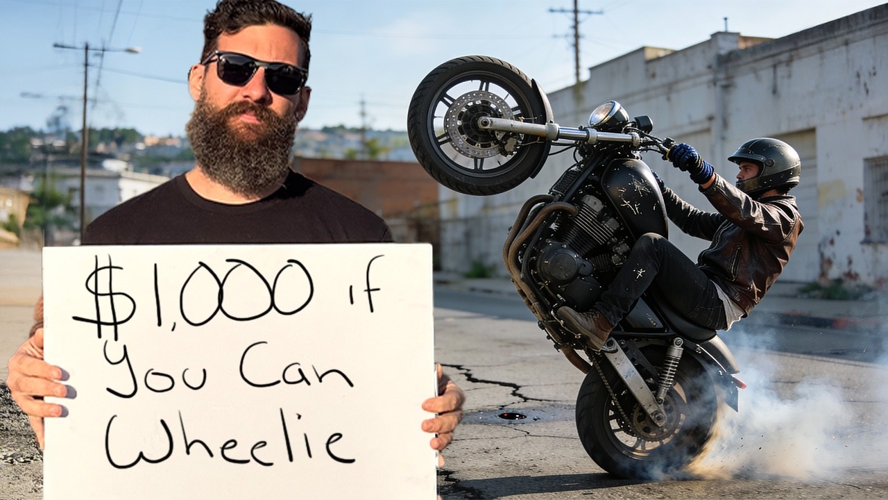 $1,000 if you Can Wheelie this Motorcycle