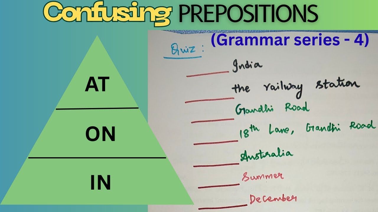 Grammar Series - 4 | At, On, In.. Where & How to use these prepositions correctly in tamil?