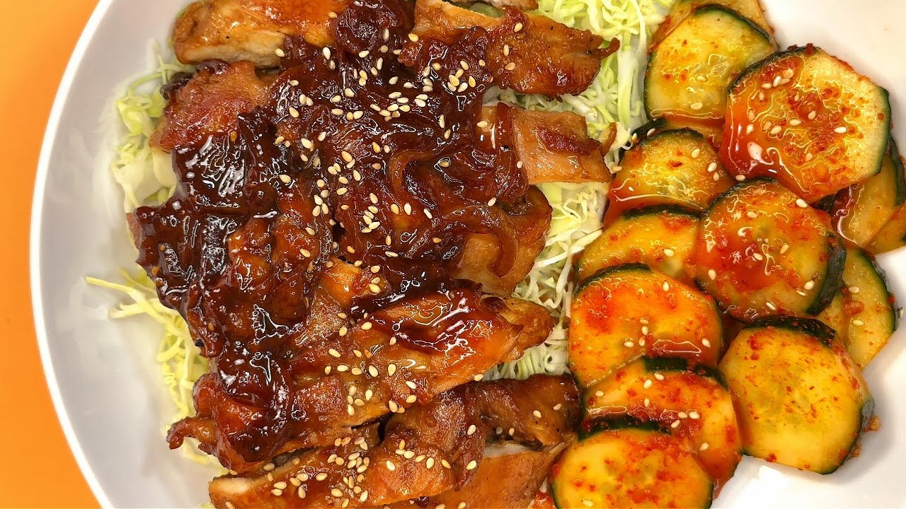 Juicy No-Carb Chicken Teriyaki & Spicy Cucumber Salad | Easy & Tender Dinner
