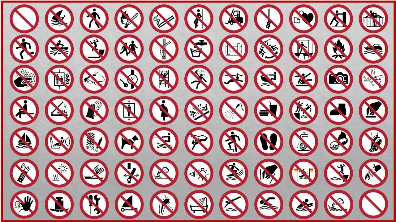Prohibition Signs with Voice & Photos