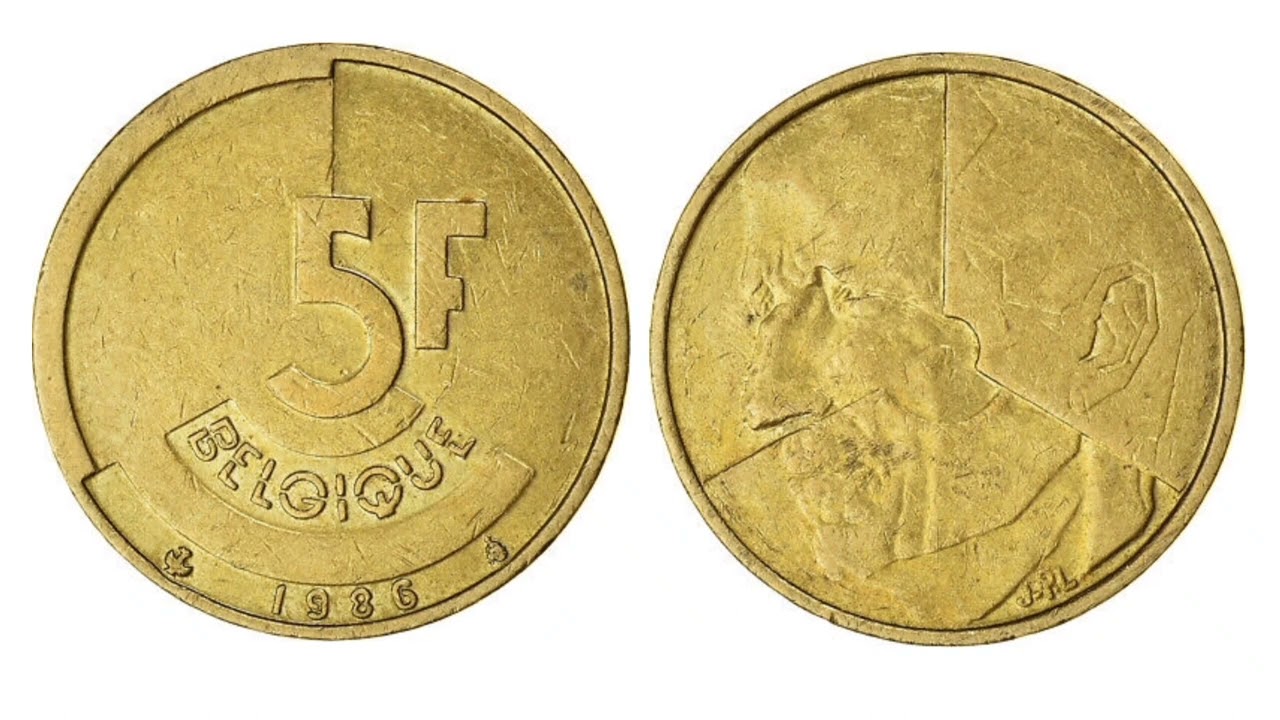 1986 Belgique 5F Coin VALUE + REVIEW Belgium 5 Francs Coin