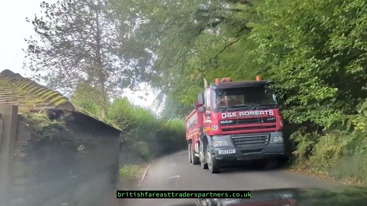 Driving through the Romantic English countryside of Surrey Hills, England, UK