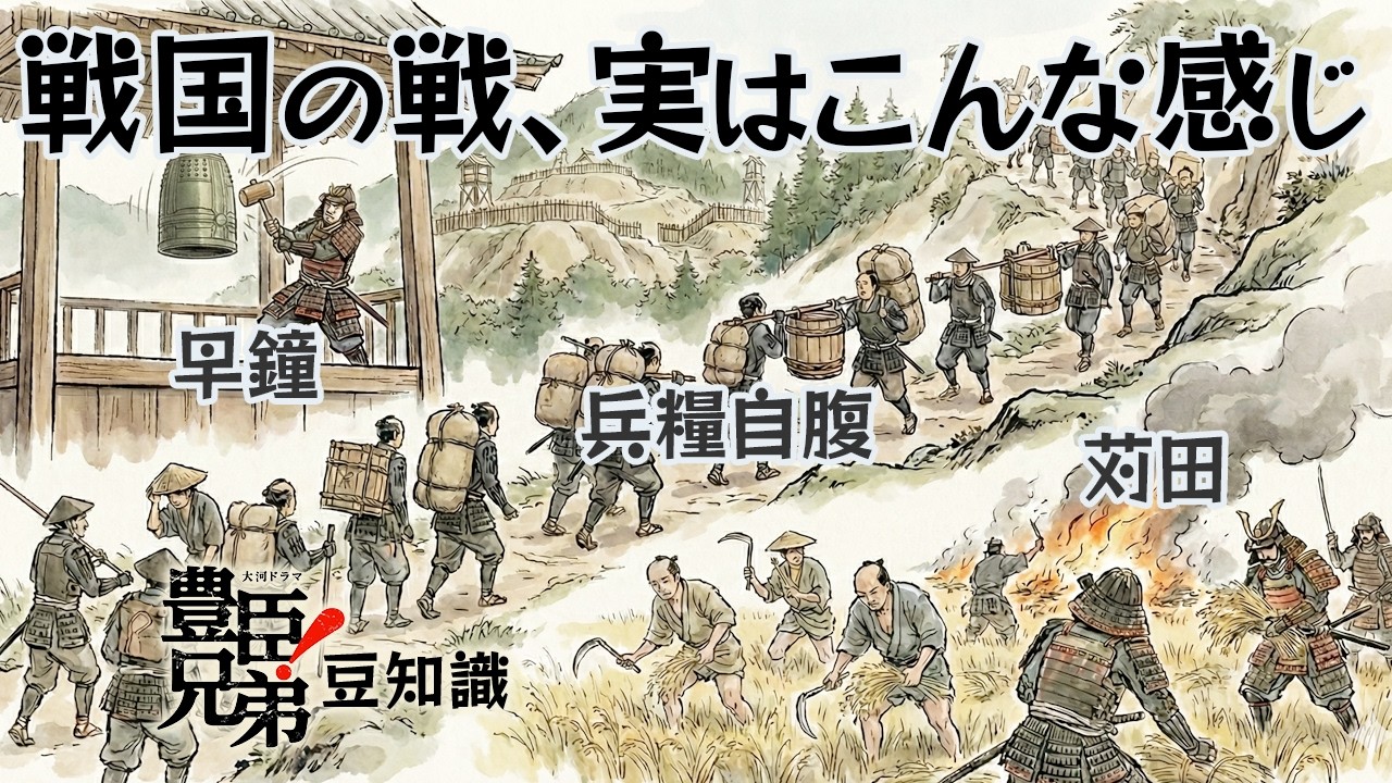 [豊臣兄弟] 戦国時代の戦って実はこうだった｜早鐘・兵糧・苅田のリアル [豆知識]