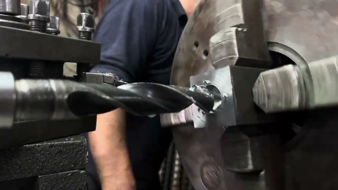 Drilling Steel on a Soviet Lathe — Old Iron, Still Precise