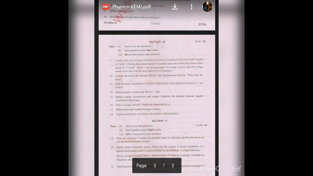 2022 INTERMEDIATE 1ST YEAR PHYSICS QUESTION PAPER