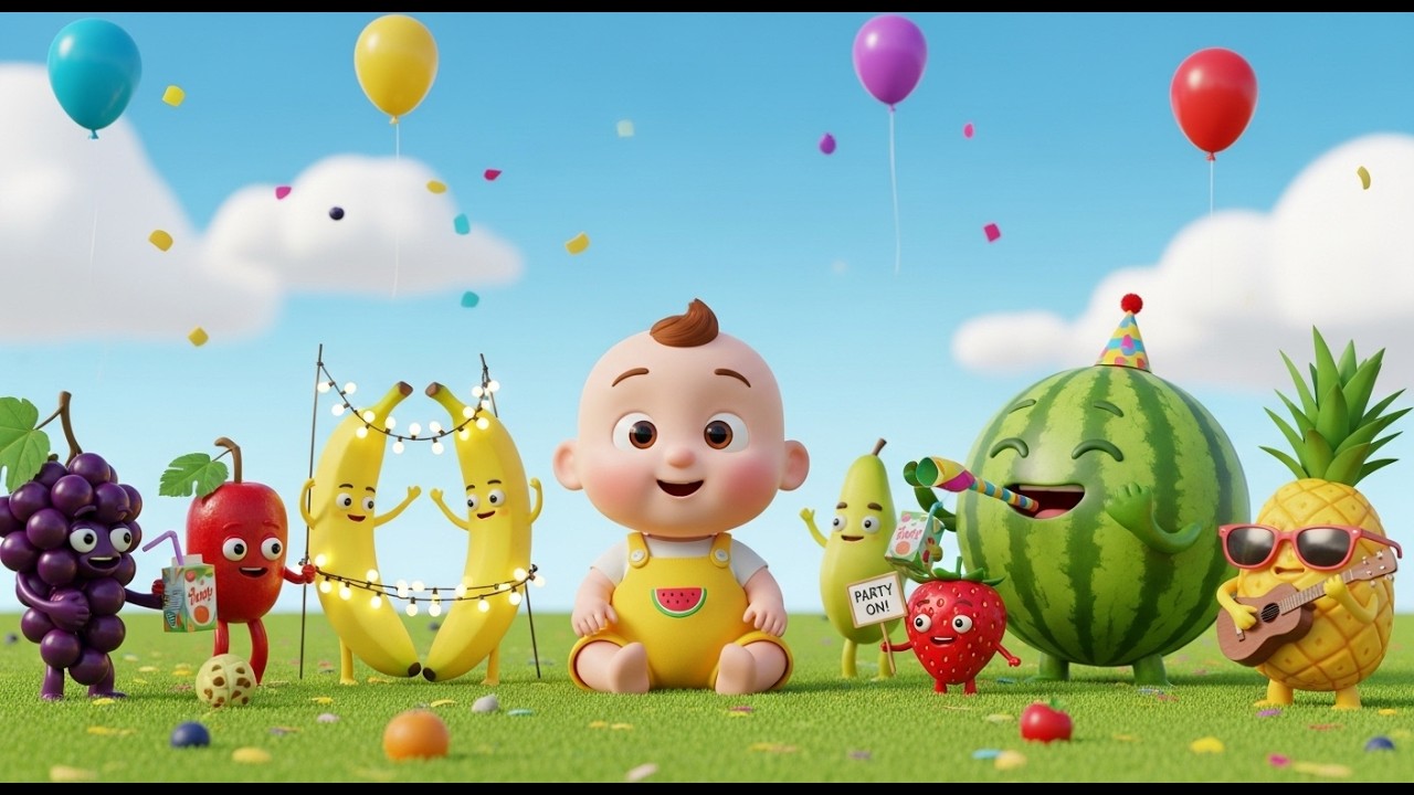 Baby Ben’s Fruit Party 🎉🍉 | Fun Healthy Food Rhyme for Kids | Nursery Rhymes & Songs for Children