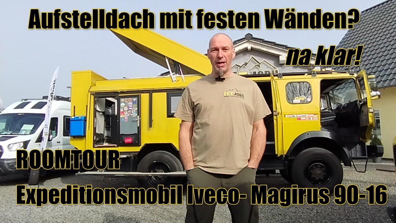 ROOMTOUR FETMOBIL Familien- Expeditionsmobil - Feste Wände und 6 Betten auf Iveco Magirus 90-16!