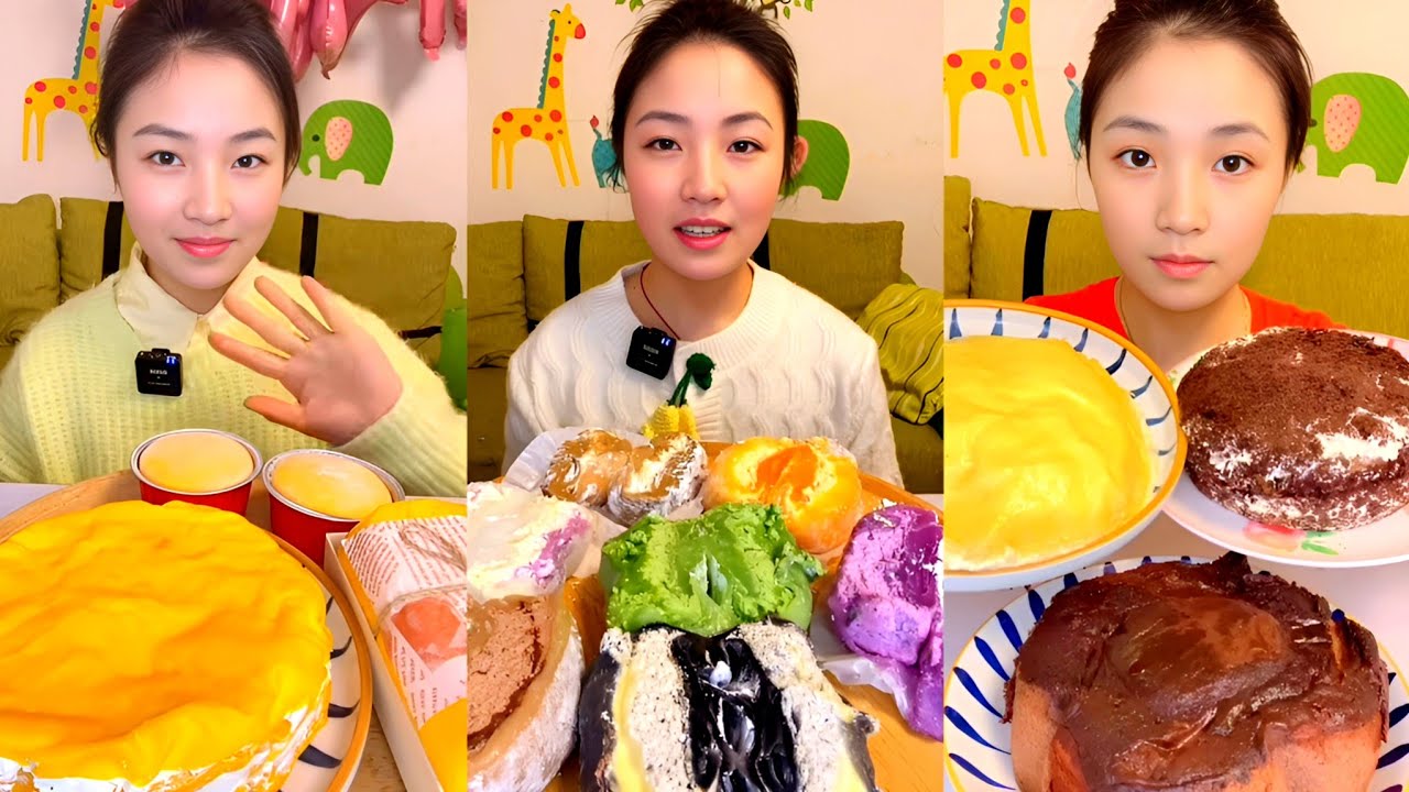 🍰 Ultimate Colorful Dessert Mukbang | Giant Cream Cakes & Sweet Treats Eating Show! 😋✨
