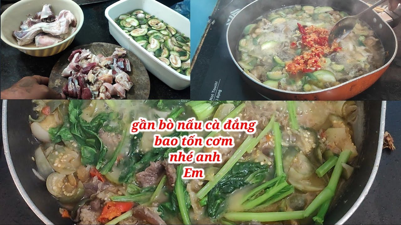 Món cà đắng nấu với thịt bò gân 
