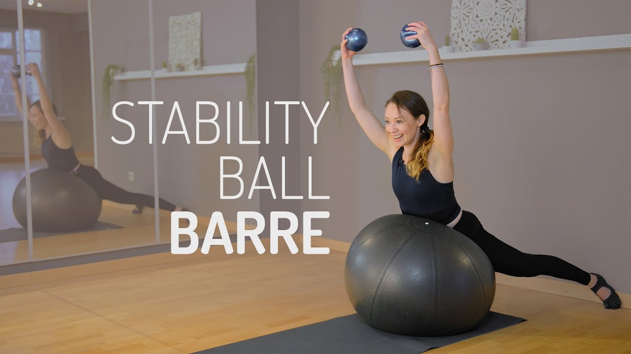 Stability Ball Barre | Full Body Mat Workout | Floor Barre | Balance & Strength