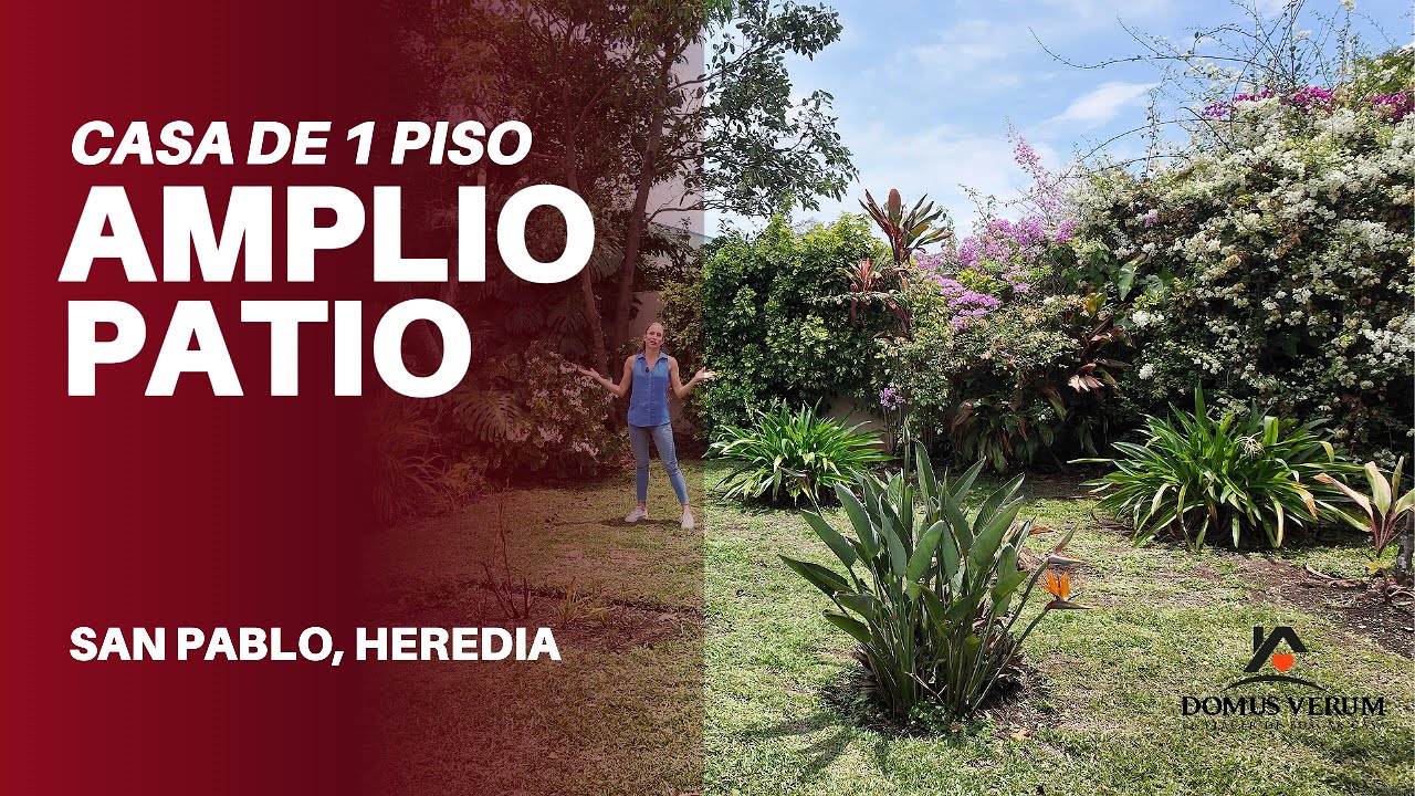 Venta de Casa de 1 Piso en San Pablo de Heredia con amplio Patio