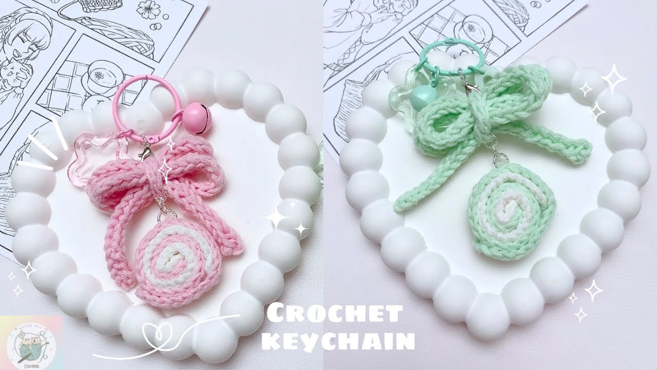 Crochet mini cute keychain| Easy crochet| Katee DIY