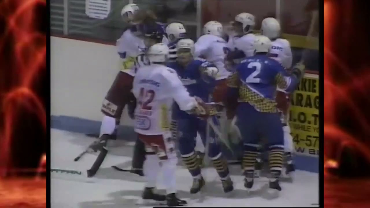 Durham Wasps vs Valerengen European Cup Brawl 1992