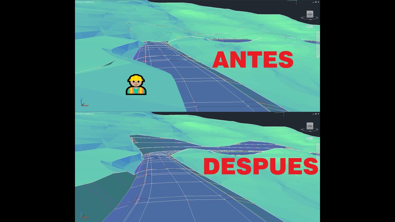 Configuración para areglar recorrido virtual de carretera en Civil 3D