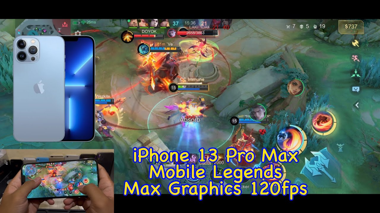 PREFER THIS ONE || iPhone 13 Pro Max Mobile Legends Max Graphic 120fps Game Test in 2026