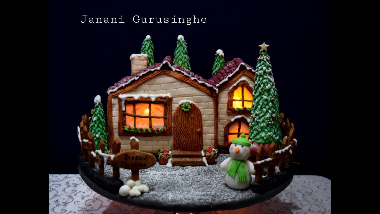 Beautiful house cake for blessed Christmas (full cake tutorial)