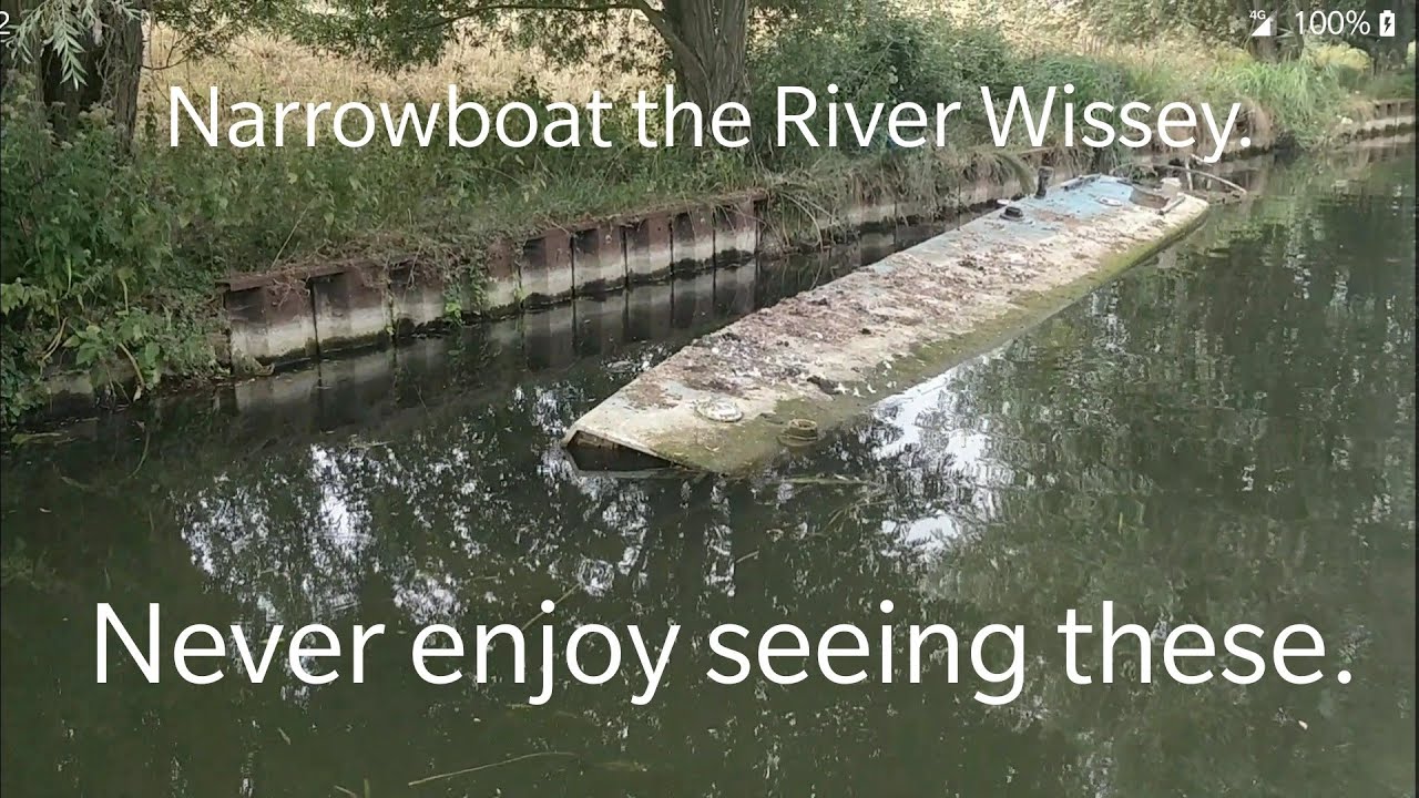The stunning river Wissey By narrowboat. Water levels low. Great Ouse navigation.#385