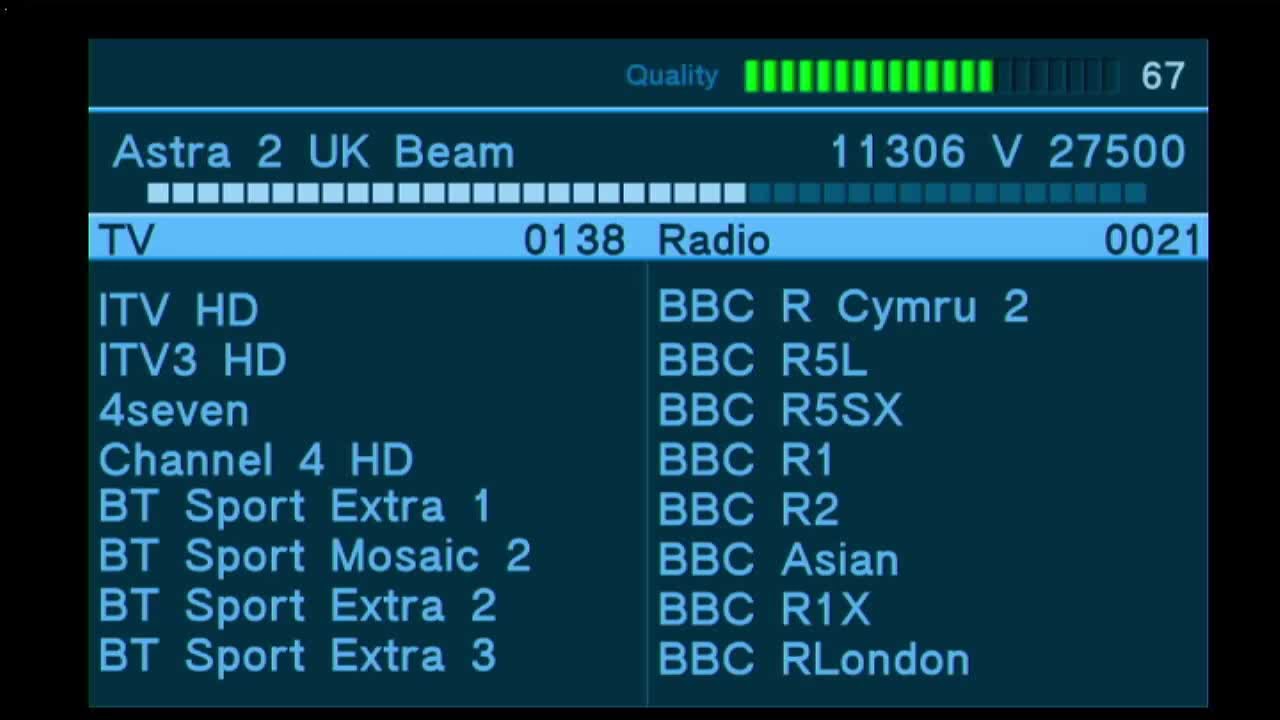 Astra2 28.2&deg;E UK Beam Scan/ Homburg DE