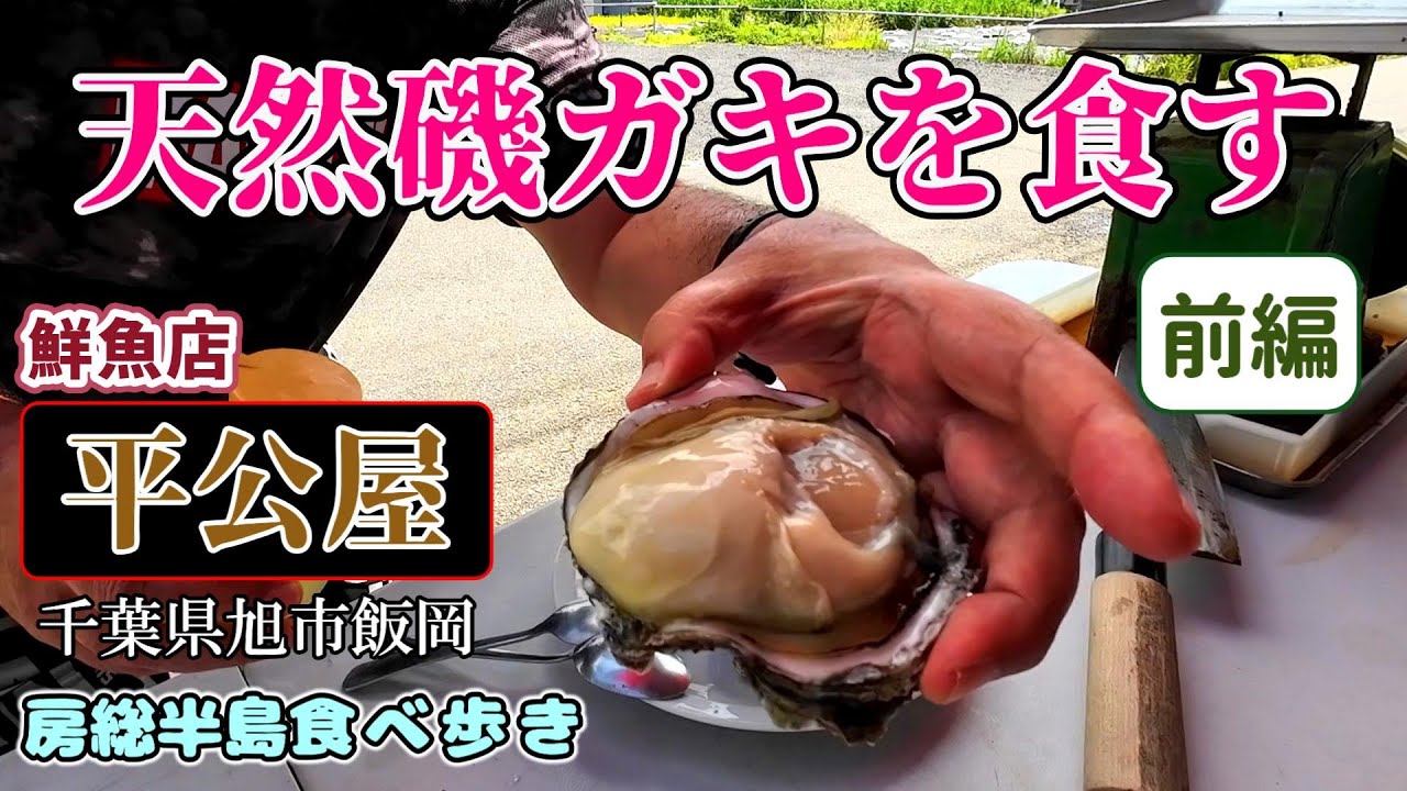 【食べ歩き】「平公屋 」（前編）磯ガキ 食べ応えとクリーミーさ格別😋🦪 岩ガキ 飯岡海鮮づくしの旅