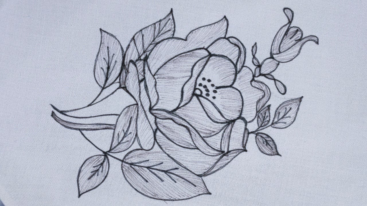 Hand embroidery beautiful dimensional flower design, Beautiful Brazilian flower stitches