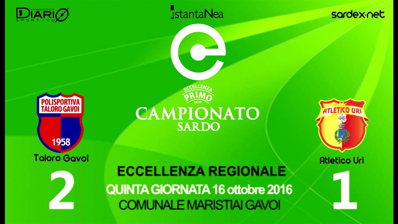 Taloro - Atletico Uri 2-1 - Highlights - Giornata 5 - ECCELLENZA SARDEGNA 2016-17