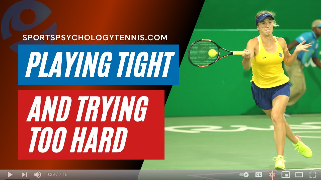 When Tennis Players Want to Win Badly and Play Tight in Tournaments