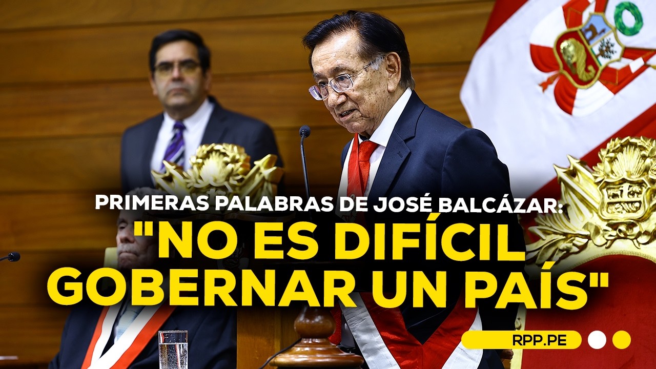 José Balcázar ofreció su primer mensaje como presidente interino #RPPESPECIALES