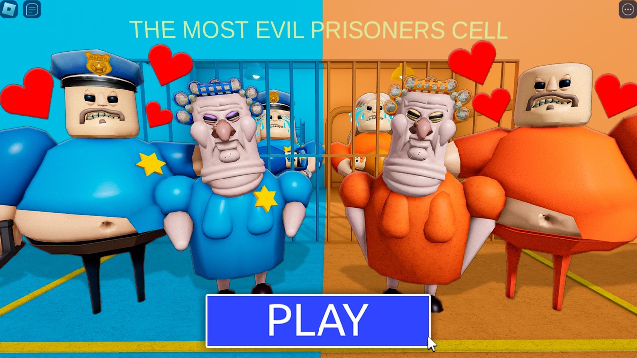 New update! POLICE BARRY FALL IN LOVE WITH GRANDMA? OBBY ROBLOX #roblox #obby