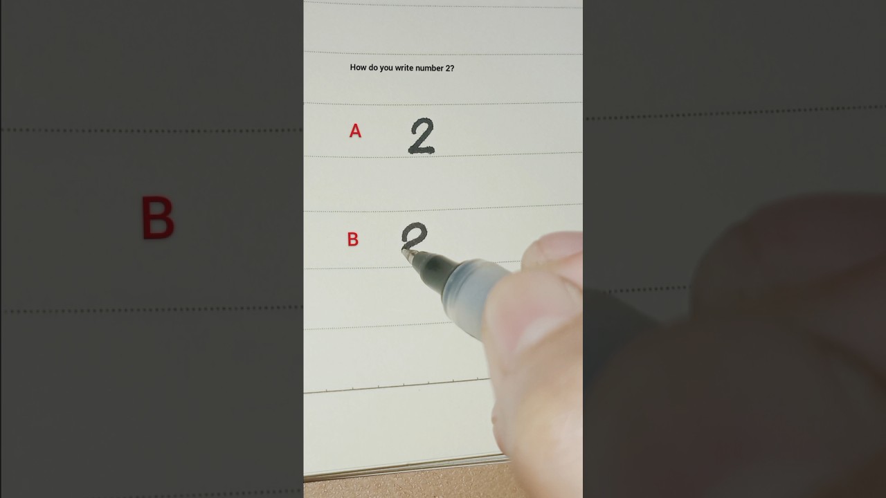 How do you write number 2? #shorts #handwriting