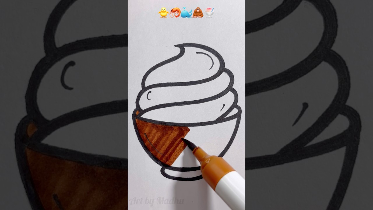🐥🦐🐳🦧🍧 Увлекательное искусство #youtube #shorts #viralshorts #viral #art #coloring #reels #brush