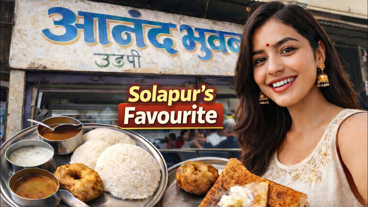 Solapur’s Most Loved South Indian Breakfast | 🔥Anand Bhuvan Food Review #FoodVlog #viral #explore 