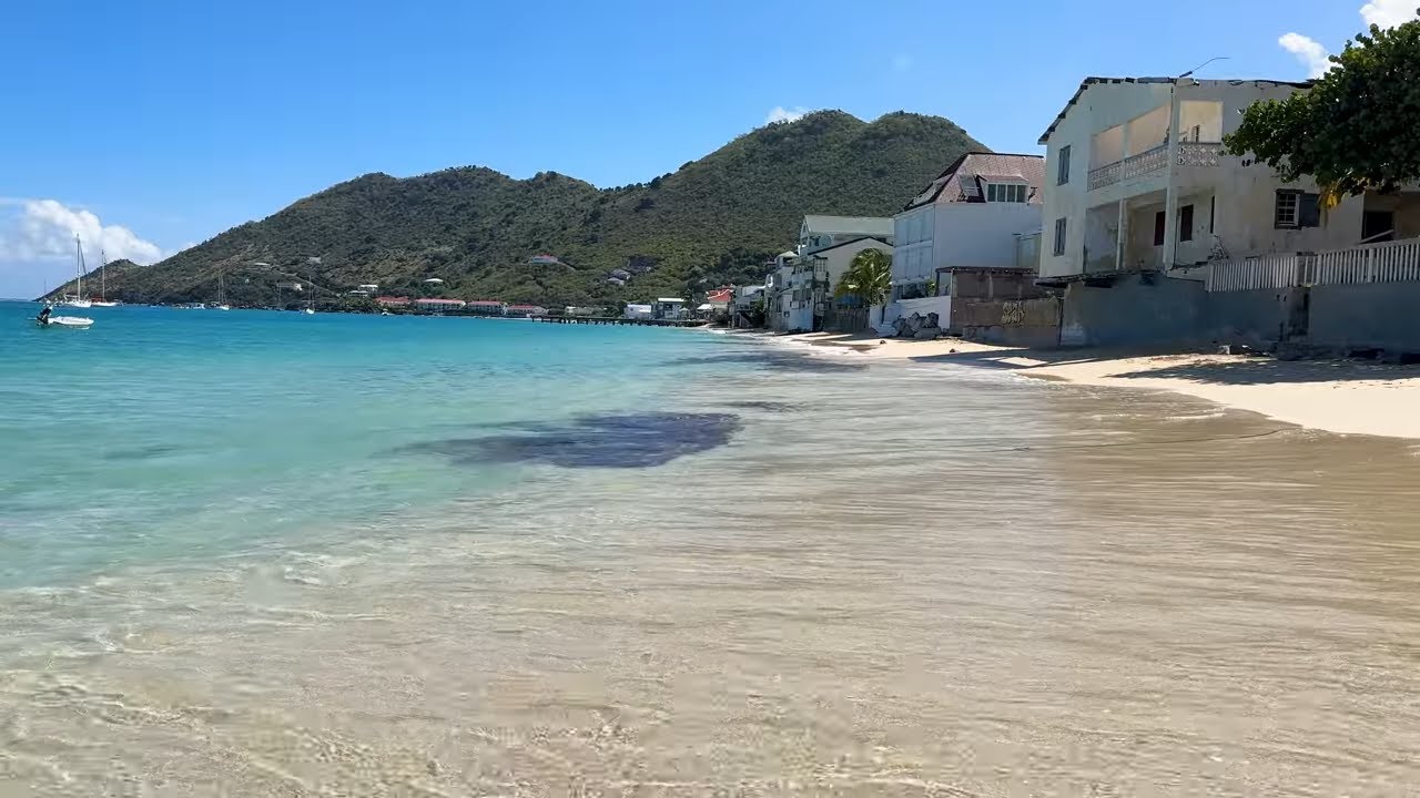 Bluest Waters In The World | Tropical Beach Relaxation In The Caribbean | Sint Maarten Best beach