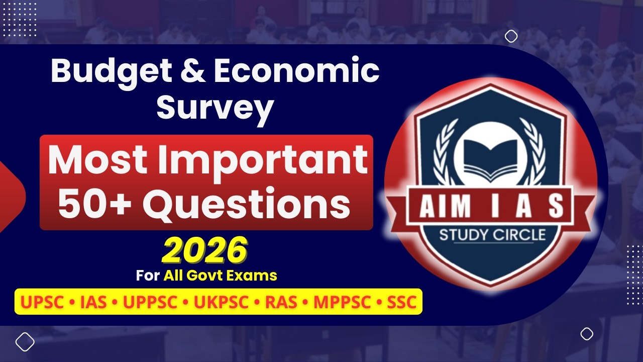 Budget & Economic Survey 2026 | 50+ Most Important Questions | UPSC Prelims Economy MCQs