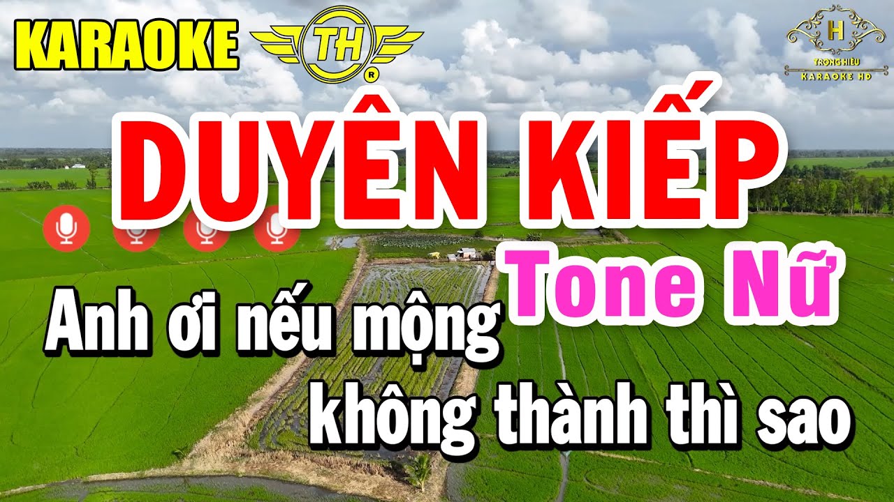 Duyên Kiếp Karaoke Tone Nữ ( Bm ) Nhạc Sống Dễ Hát | Trọng Hiếu