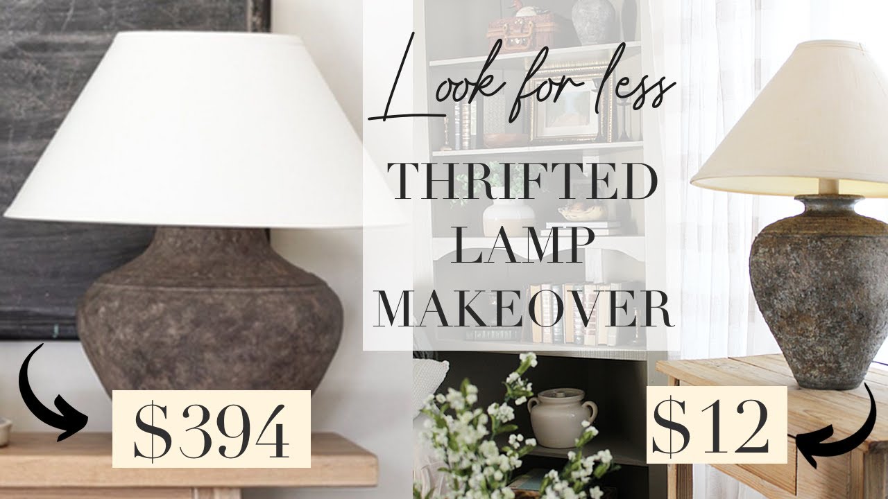 TRASH TO TREASURE ~ COTTAGE STYLE ~ LOOK FOR LESS ~ HIGH END ~ DIY LAMP MAKEOVER