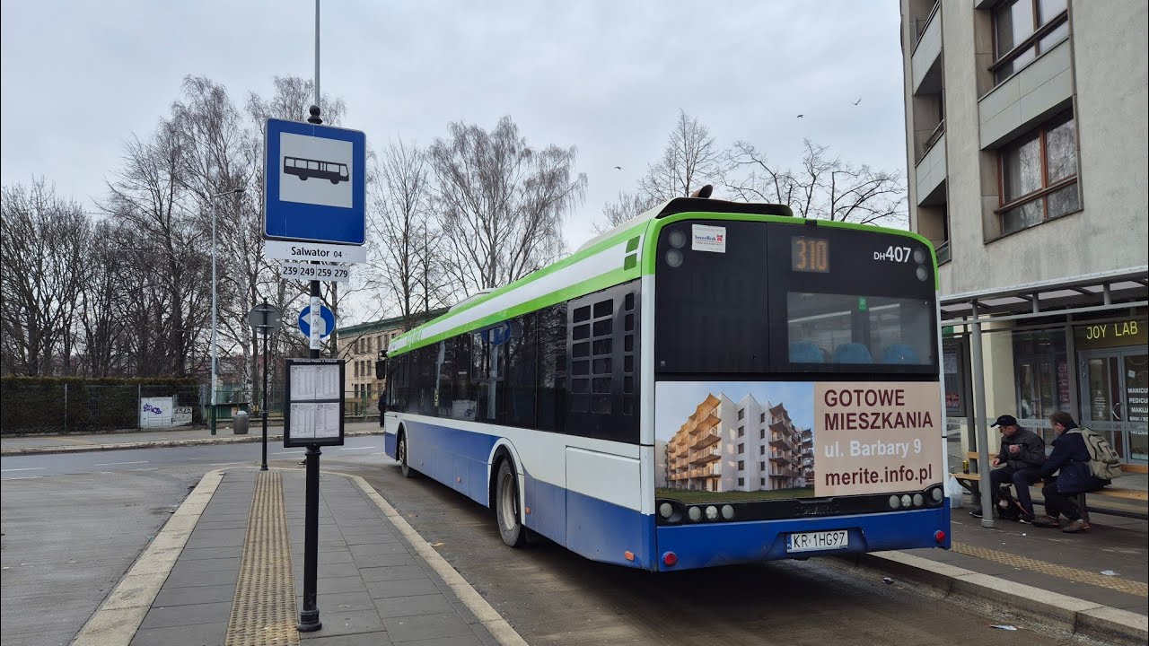 [MPK Kraków] Solaris Urbino 12,9 hybrid #DH407 - linia 310, kierunek Salwator